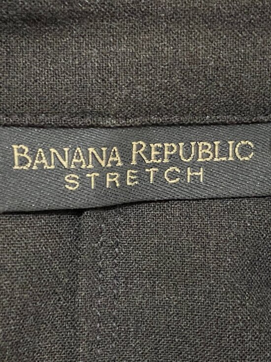 Banana Republic Sz XL Women's Wool Shirt Button Up 3/4 Sleeve Dark Gray - Picture 7 of 9